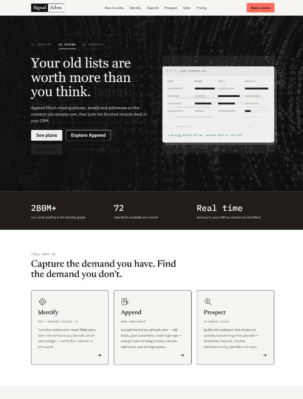 SignalZebra homepage